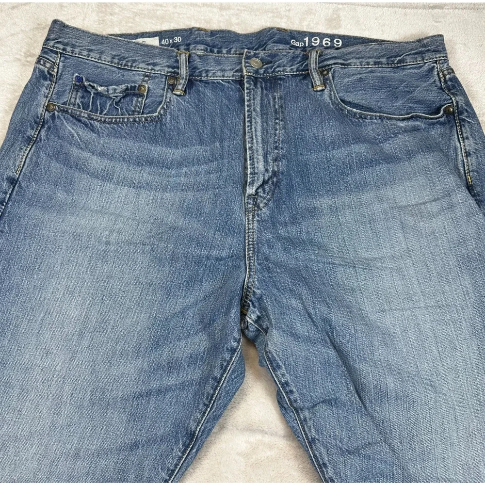 Gap 1969 Loose Fit Jeans Mens 40x30 Medium Wash 100% Cotton 5 Pocket Denim